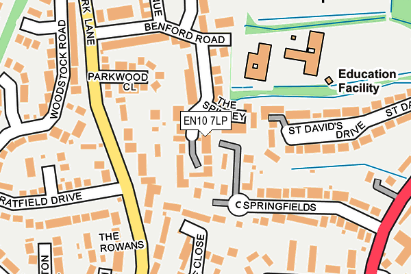 EN10 7LP map - OS OpenMap – Local (Ordnance Survey)