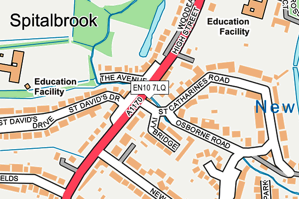 EN10 7LQ map - OS OpenMap – Local (Ordnance Survey)