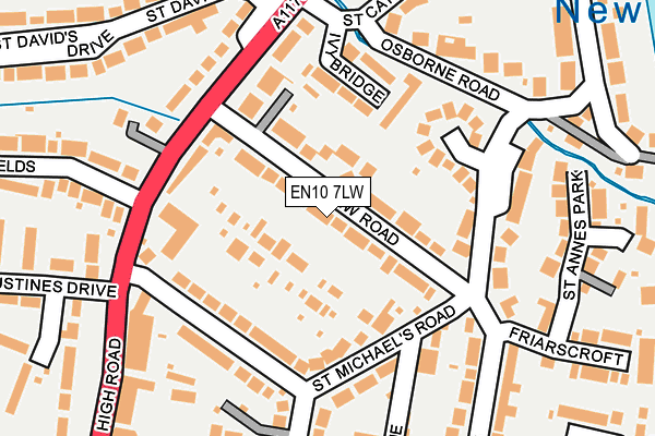 EN10 7LW map - OS OpenMap – Local (Ordnance Survey)