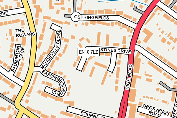 EN10 7LZ map - OS OpenMap – Local (Ordnance Survey)