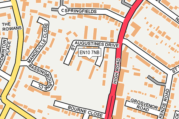 EN10 7NB map - OS OpenMap – Local (Ordnance Survey)
