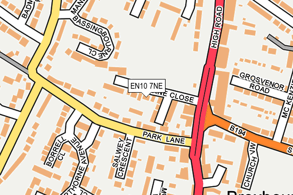 EN10 7NE map - OS OpenMap – Local (Ordnance Survey)