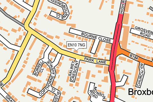 EN10 7NG map - OS OpenMap – Local (Ordnance Survey)