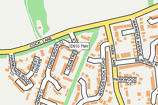 EN10 7NH map - OS OpenMap – Local (Ordnance Survey)