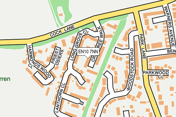 EN10 7NN map - OS OpenMap – Local (Ordnance Survey)