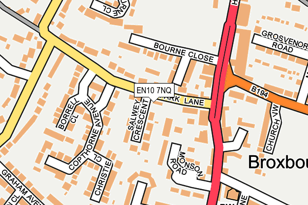 EN10 7NQ map - OS OpenMap – Local (Ordnance Survey)