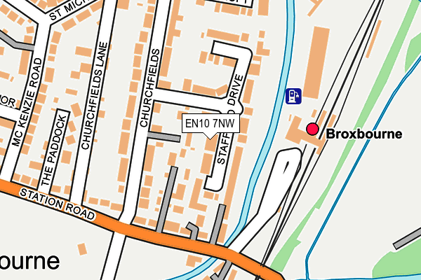 EN10 7NW map - OS OpenMap – Local (Ordnance Survey)