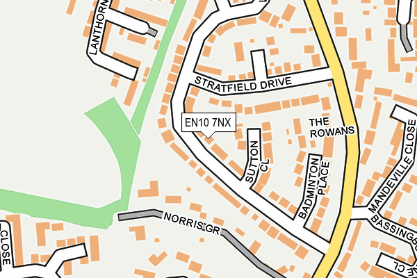 EN10 7NX map - OS OpenMap – Local (Ordnance Survey)