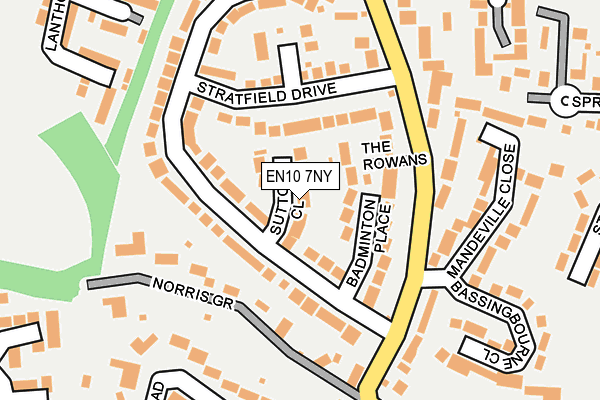 EN10 7NY map - OS OpenMap – Local (Ordnance Survey)