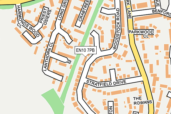 EN10 7PB map - OS OpenMap – Local (Ordnance Survey)