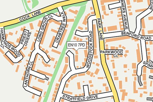 EN10 7PD map - OS OpenMap – Local (Ordnance Survey)