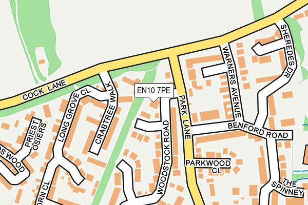 EN10 7PE map - OS OpenMap – Local (Ordnance Survey)