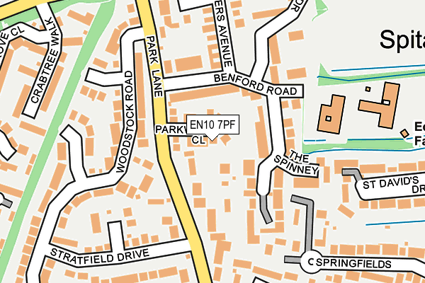 EN10 7PF map - OS OpenMap – Local (Ordnance Survey)