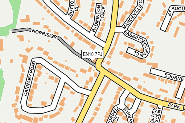 EN10 7PJ map - OS OpenMap – Local (Ordnance Survey)