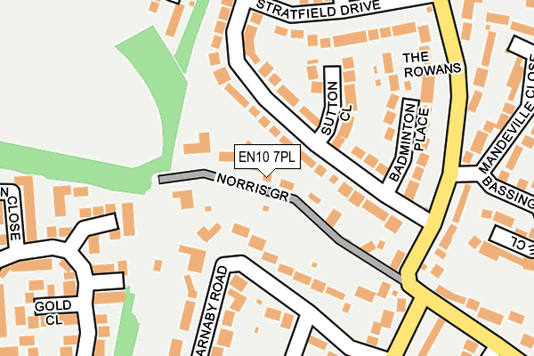 Map of NORRIS GROVE RESIDENTS ASSOCIATION LIMITED at local scale