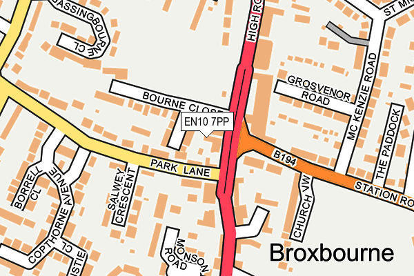 EN10 7PP map - OS OpenMap – Local (Ordnance Survey)