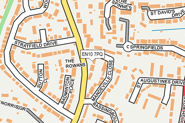 EN10 7PQ map - OS OpenMap – Local (Ordnance Survey)