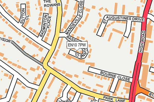 EN10 7PW map - OS OpenMap – Local (Ordnance Survey)