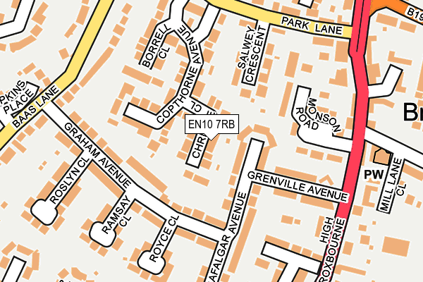 EN10 7RB map - OS OpenMap – Local (Ordnance Survey)