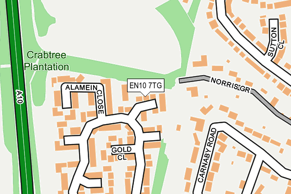 EN10 7TG map - OS OpenMap – Local (Ordnance Survey)