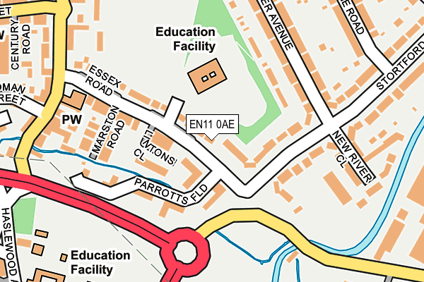 EN11 0AE map - OS OpenMap – Local (Ordnance Survey)