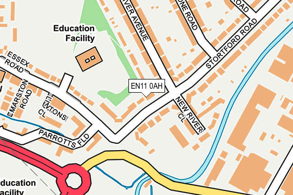 EN11 0AH map - OS OpenMap – Local (Ordnance Survey)