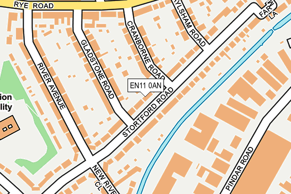 EN11 0AN map - OS OpenMap – Local (Ordnance Survey)