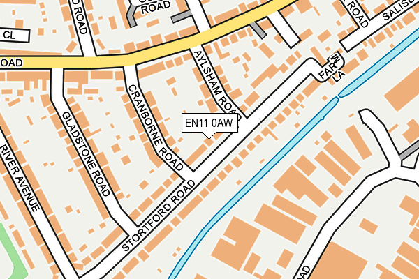 EN11 0AW map - OS OpenMap – Local (Ordnance Survey)