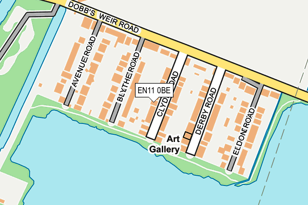 EN11 0BE map - OS OpenMap – Local (Ordnance Survey)