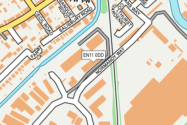 EN11 0DD map - OS OpenMap – Local (Ordnance Survey)