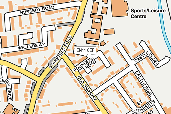 EN11 0EF map - OS OpenMap – Local (Ordnance Survey)