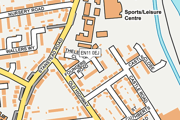 EN11 0EJ map - OS OpenMap – Local (Ordnance Survey)