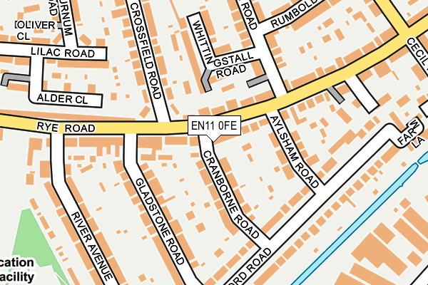 EN11 0FE map - OS OpenMap – Local (Ordnance Survey)