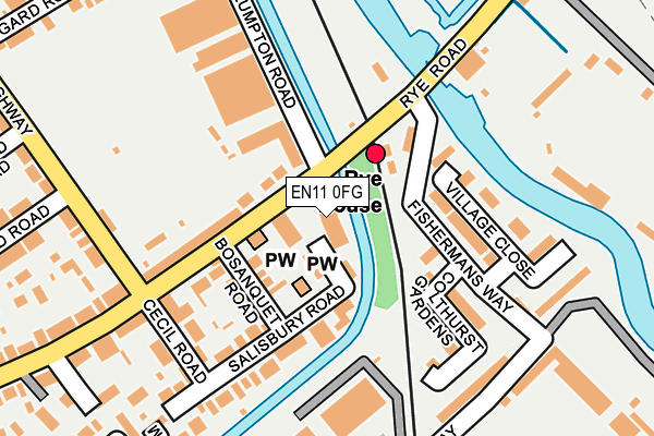 EN11 0FG map - OS OpenMap – Local (Ordnance Survey)