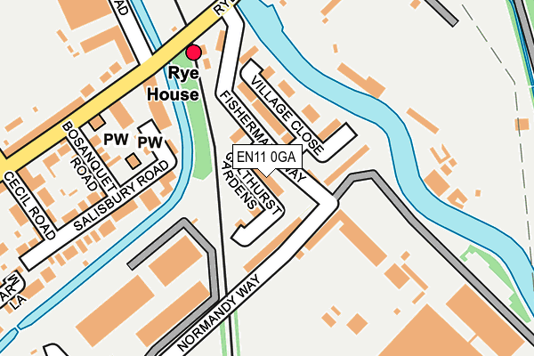 EN11 0GA map - OS OpenMap – Local (Ordnance Survey)