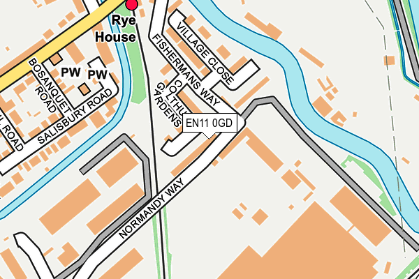 EN11 0GD map - OS OpenMap – Local (Ordnance Survey)