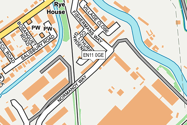 EN11 0GE map - OS OpenMap – Local (Ordnance Survey)