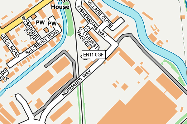 EN11 0GF map - OS OpenMap – Local (Ordnance Survey)