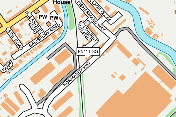 EN11 0GG map - OS OpenMap – Local (Ordnance Survey)