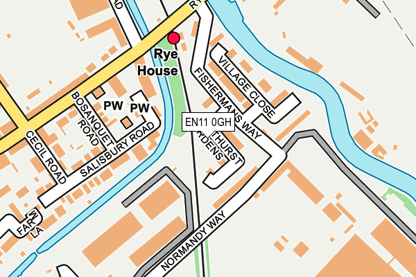 EN11 0GH map - OS OpenMap – Local (Ordnance Survey)