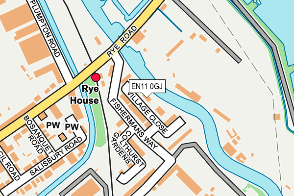 EN11 0GJ map - OS OpenMap – Local (Ordnance Survey)