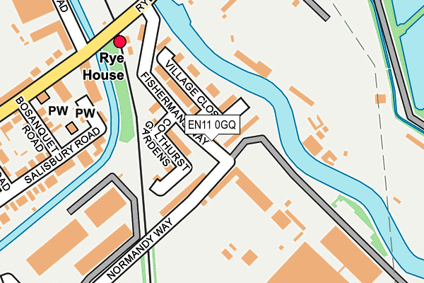 EN11 0GQ map - OS OpenMap – Local (Ordnance Survey)