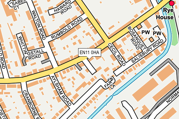 EN11 0HA map - OS OpenMap – Local (Ordnance Survey)