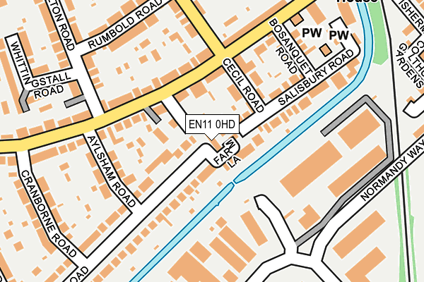 EN11 0HD map - OS OpenMap – Local (Ordnance Survey)