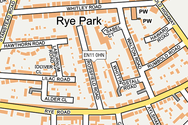 EN11 0HN map - OS OpenMap – Local (Ordnance Survey)