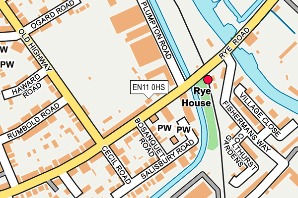 EN11 0HS map - OS OpenMap – Local (Ordnance Survey)