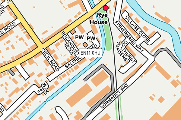 EN11 0HU map - OS OpenMap – Local (Ordnance Survey)