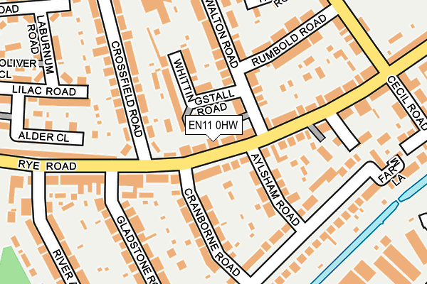 EN11 0HW map - OS OpenMap – Local (Ordnance Survey)