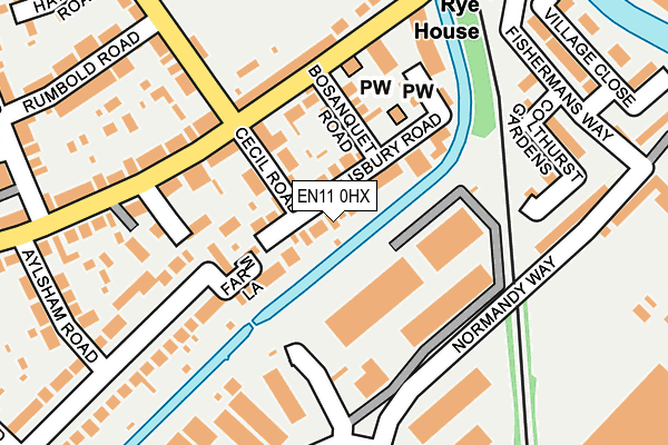 EN11 0HX map - OS OpenMap – Local (Ordnance Survey)