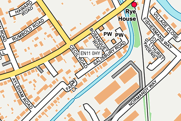 EN11 0HY map - OS OpenMap – Local (Ordnance Survey)